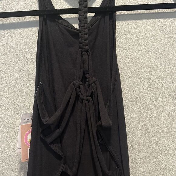 Free People Movement‎ black Carbon Strappy Back Tank Top NWT Sz XS - Picture 4 of 8